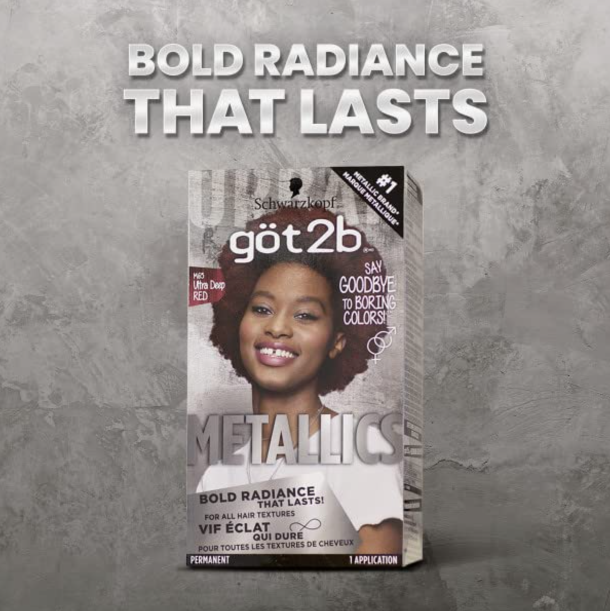 Got2b Metallics Permanent Hair Color, Deep Red