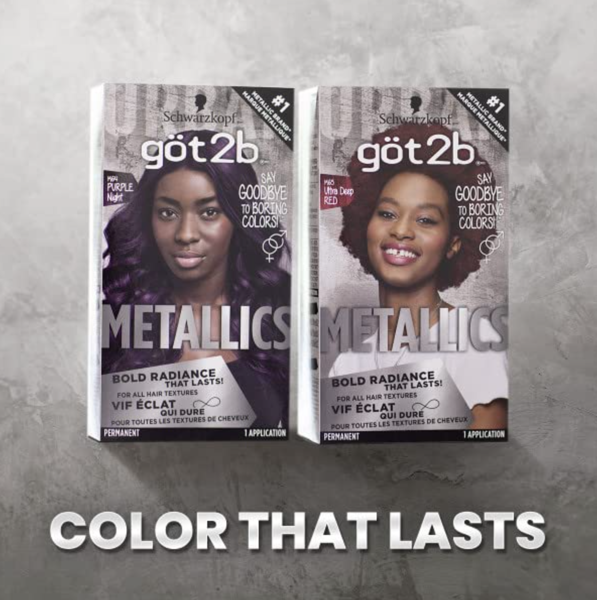 Got2b Metallics Permanent Hair Color, Deep Red