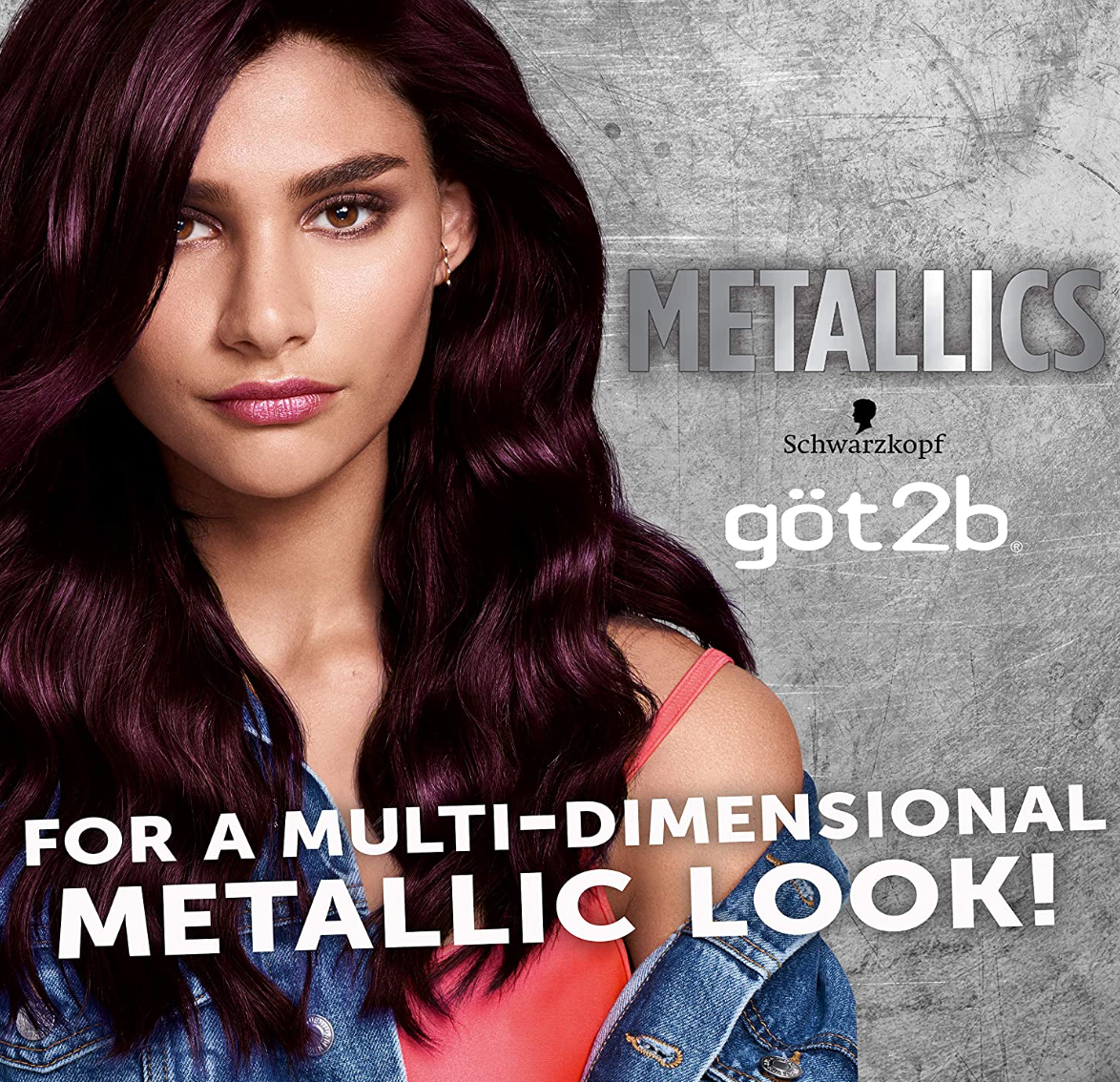 Schwarzkopf Got2b Metallics Permanent Hair Color, M49 Smoky Violet