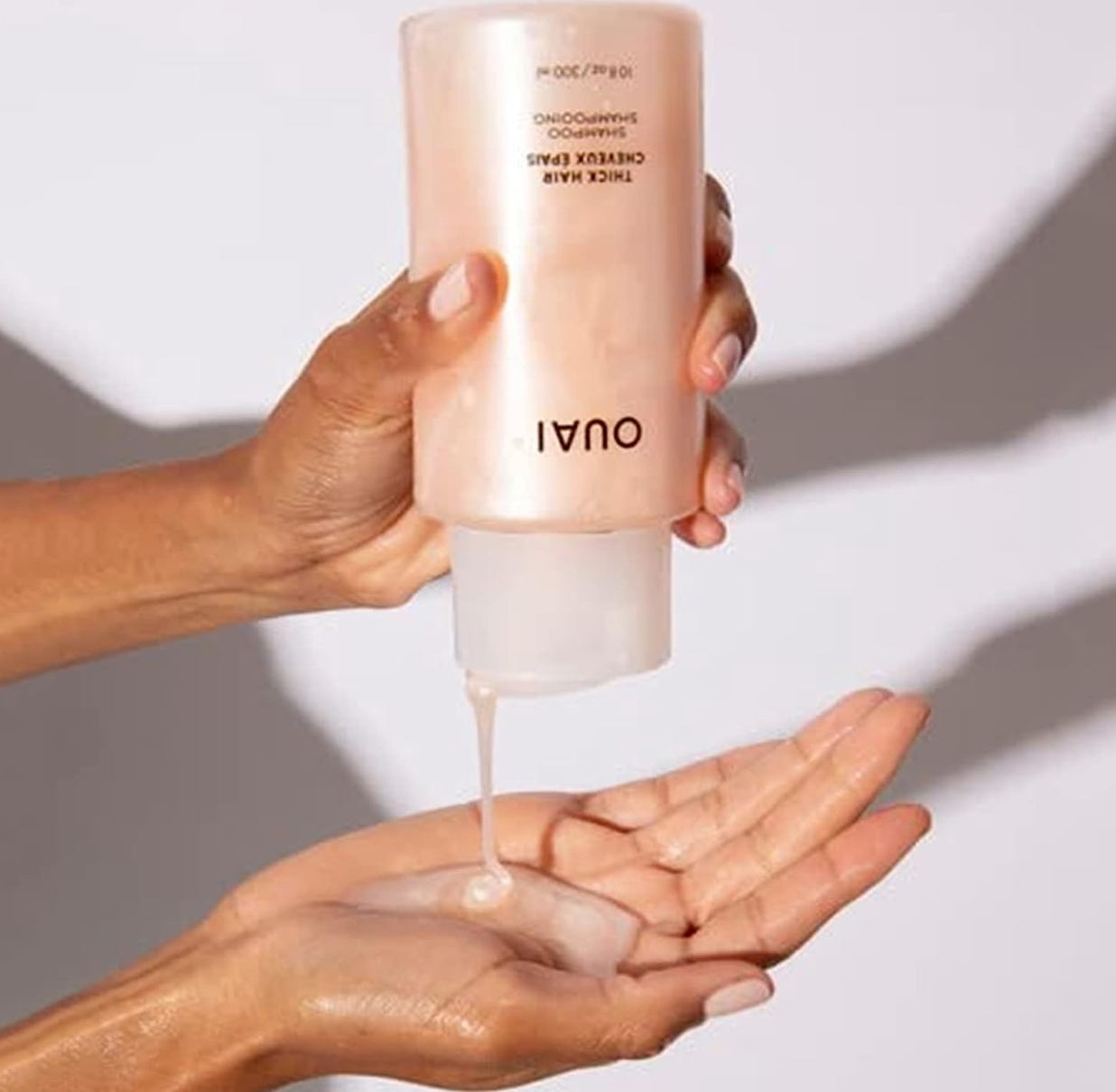 OUAI Thick Shampoo. Fight Frizz and Nourish Dry, Thick Hair with Strengthening Keratin, Marshmallow Root, Shea Butter and Avocado Oil. Free from Parabens, Sulfates and Phthalates. 10 oz