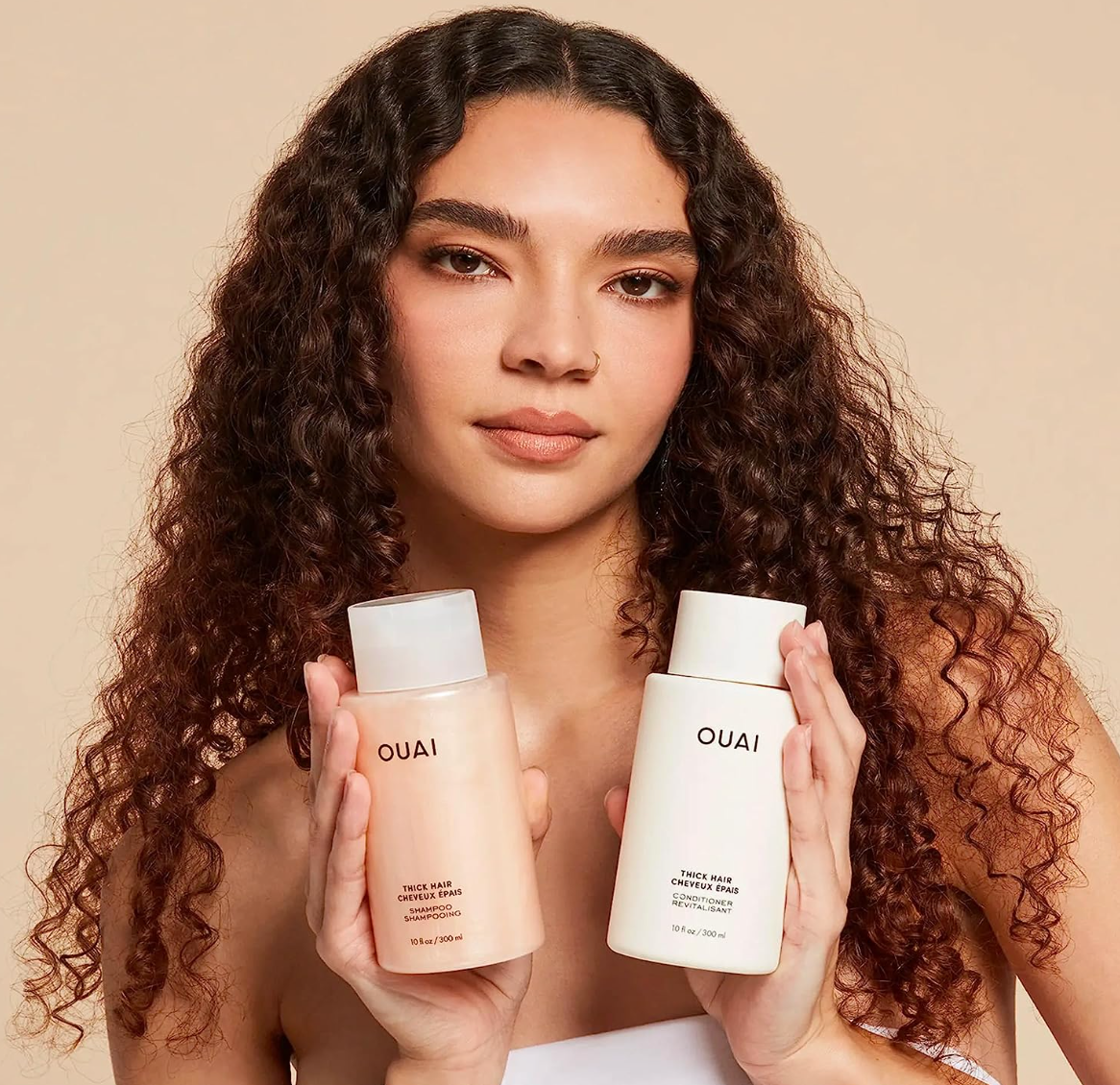 OUAI Thick Conditioner. Strengthening Keratin, Marshmallow Root, Shea Butter and Avocado Oil Nourish Dry, Thick Hair and Calm Frizz. Free from Parabens, Sulfates and Phthalates (10 oz)