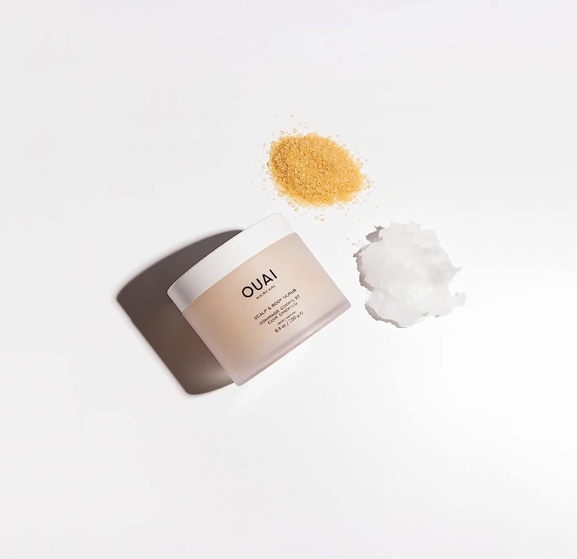 OUAI Scalp & Body Scrub. Deep-Cleansing Scrub for Hair and Skin that Removes Buildup, Exfoliates and Moisturizes. Made with Sugar and Coconut Oil. Free from Parabens, Sulfates and Phthalates (8.8 Oz)