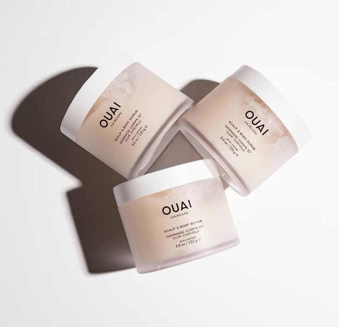 OUAI Scalp & Body Scrub. Deep-Cleansing Scrub for Hair and Skin that Removes Buildup, Exfoliates and Moisturizes. Made with Sugar and Coconut Oil. Free from Parabens, Sulfates and Phthalates (8.8 Oz)