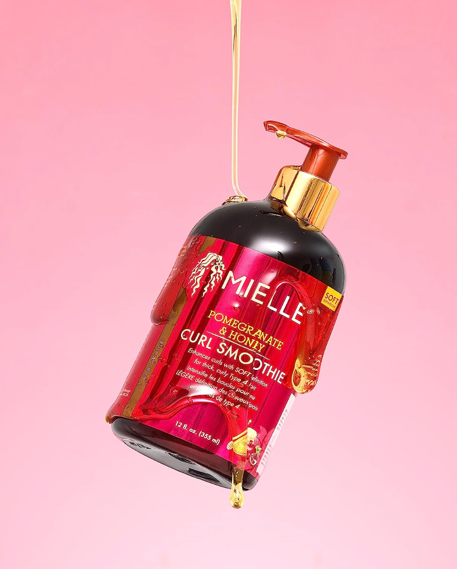 Mielle Organics Pomegranate & Honey Leave-In Conditioner, Moisturizing Curl Primer and Detangler, Repair Damage and Prevent Frizz, Treatment For Thick Curly Hair Type 4 Hair, 12-Fluid Ounces