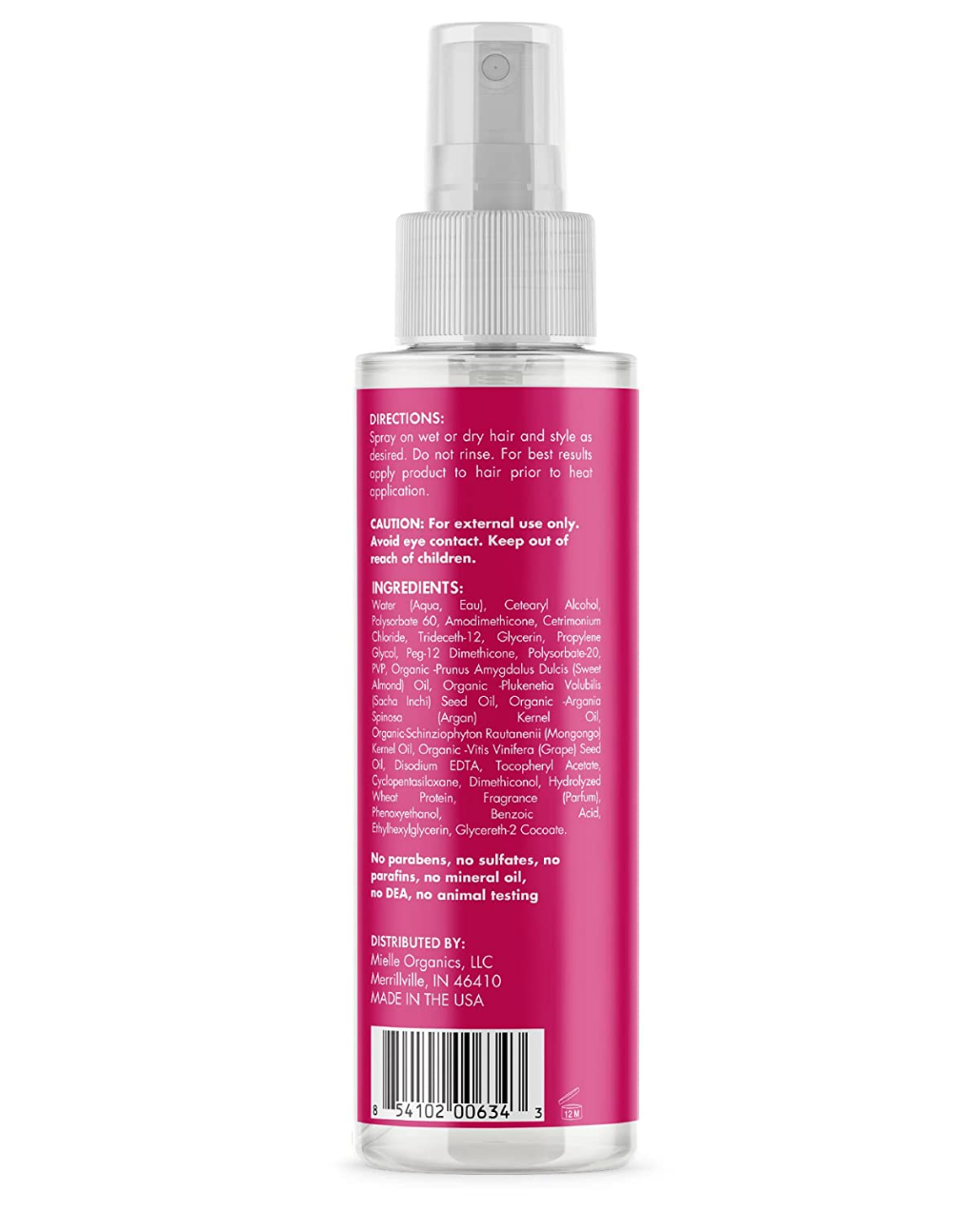 Mielle Organics Mongongo Oil Thermal & Heat Protectant Spray, 4 Ounces