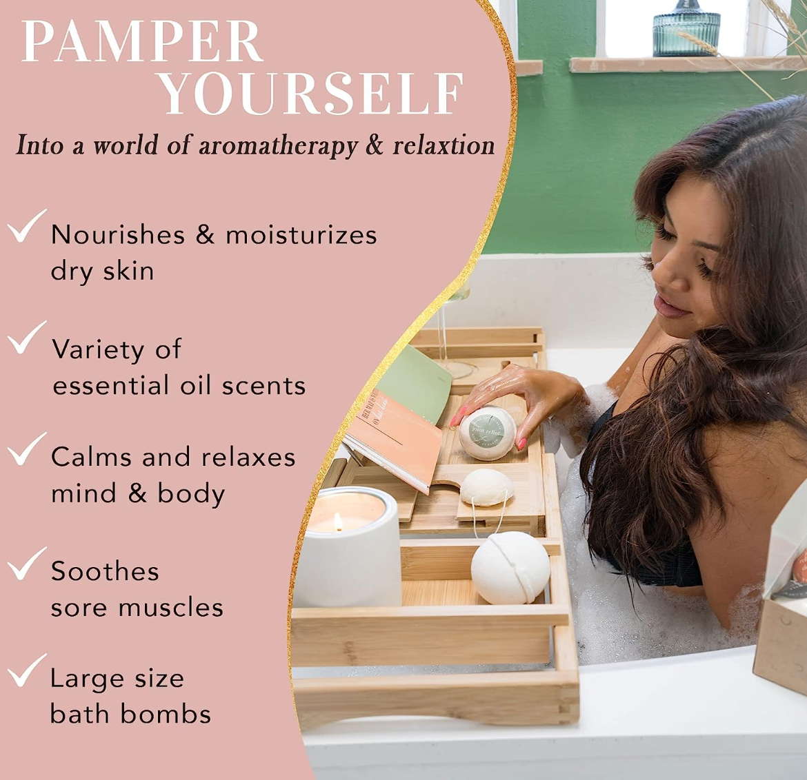 Bath Bombs for Women Relaxing, USA Made - Bubble Bath Bomb Set Organic Bath Bombs for Kids - Vegan & All Natural Bath Bombs for Girls Gift Individually Wrapped Handmade Bathbombs