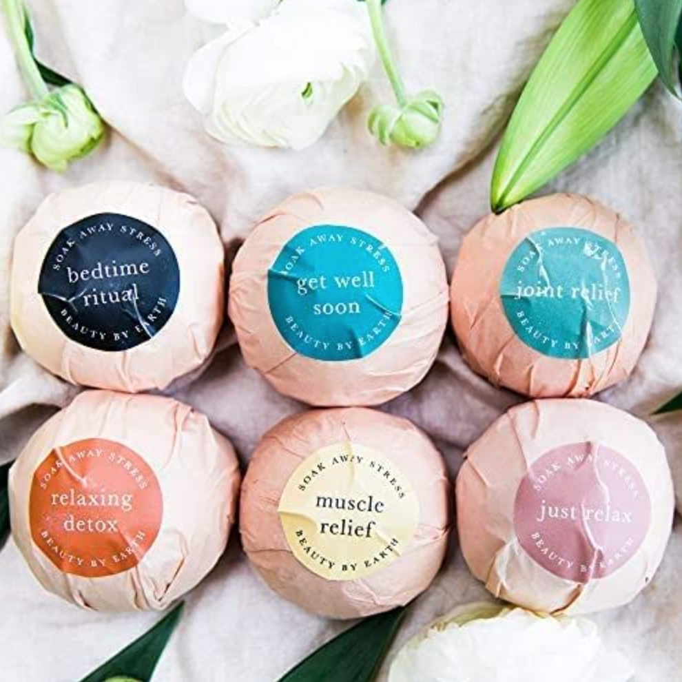 Bath Bombs for Women Relaxing, USA Made - Bubble Bath Bomb Set Organic Bath Bombs for Kids - Vegan & All Natural Bath Bombs for Girls Gift Individually Wrapped Handmade Bathbombs