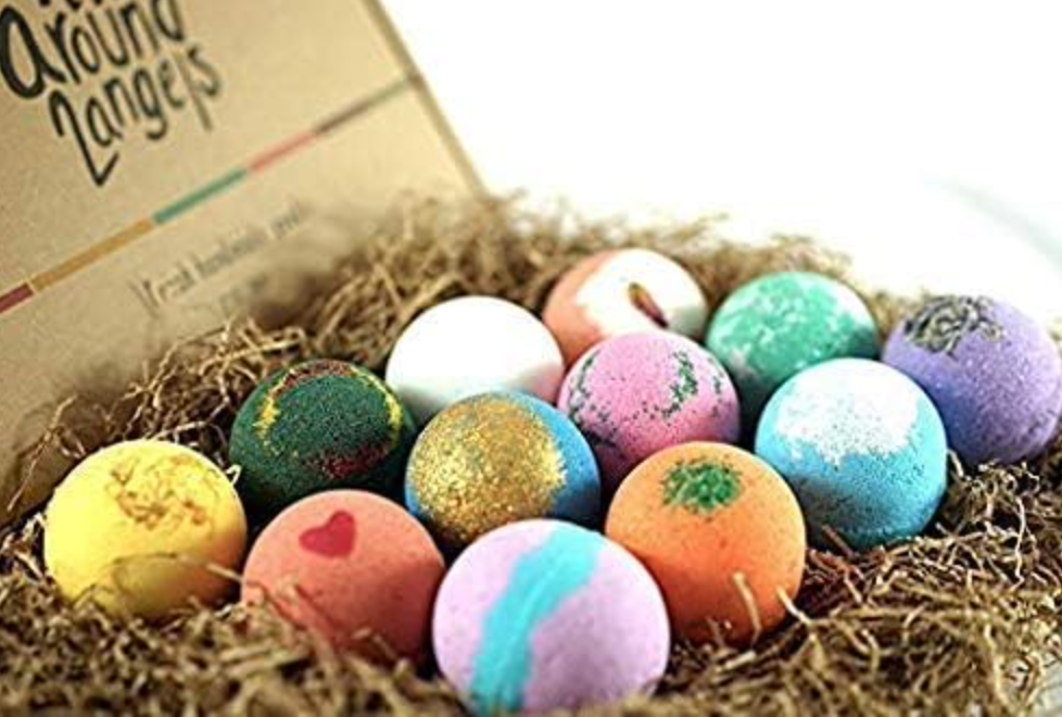 LifeAround2Angels Bath Bombs Gift Set 12 USA made Fizzies, Shea & Coco Butter Dry Skin Moisturize, Perfect for Bubble & Spa Bath. Handmade Birthday Mothers day Gifts idea For Her/Him, wife, girlfriend