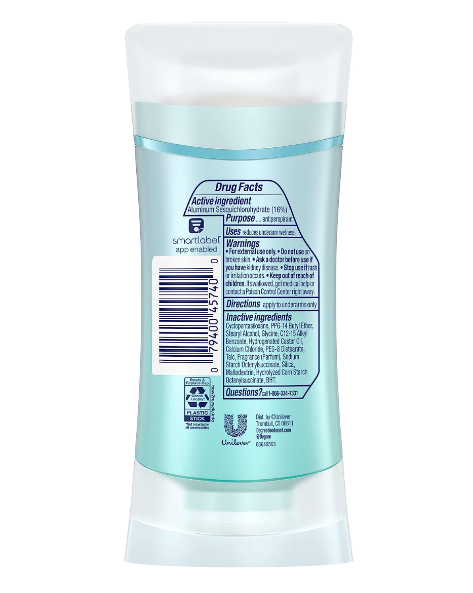 Degree Advanced Antiperspirant Deodorant 72-Hour Sweat & Odor Protection White Flowers & Lychee Antiperspirant for Women with MotionSense Technology 2.6 oz