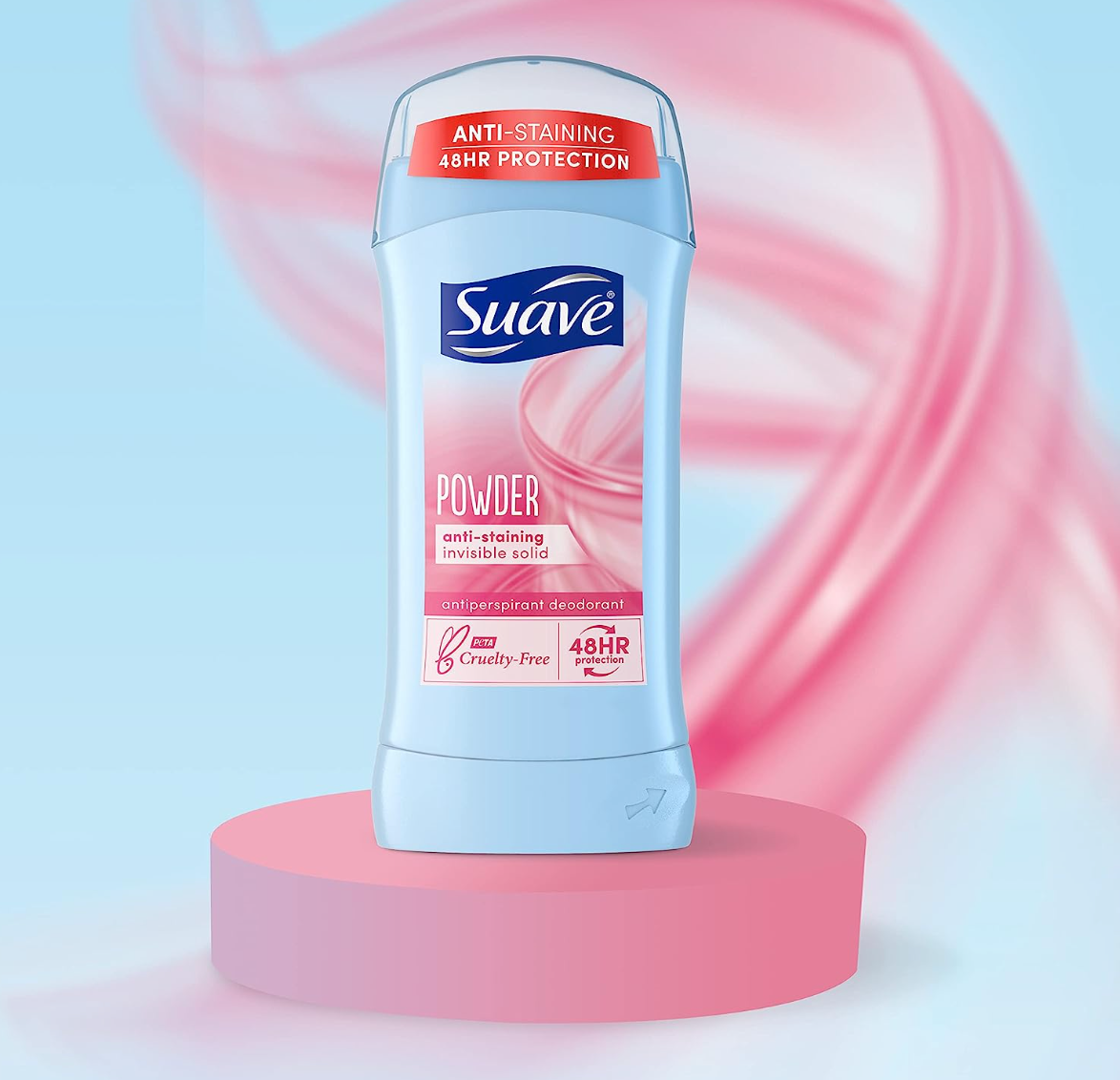 Suave Deodorant Deodorante Stick Antitraspirante e Deodorante in Polvere per Donna, Protezione da Odore e Umidità 48 Ore, 2,6 Oz