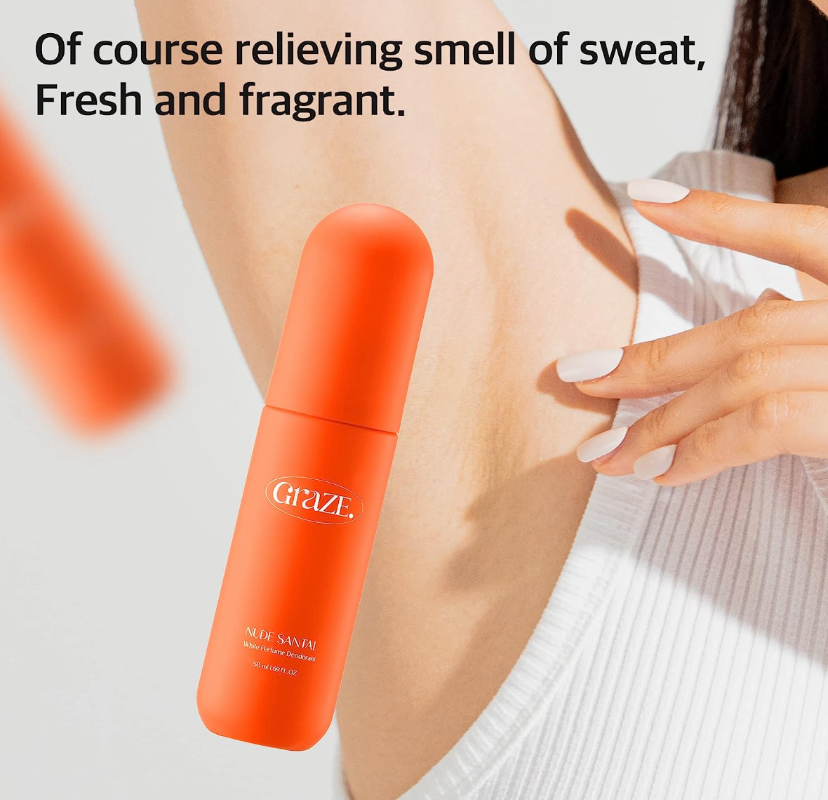 Perfume Deodorant | GRAZEPOINT Aluminum Free for Men & Women effective odor and sweat protection | 1.69 Fl Oz | Natural D.O. & Sugar Cane Extract | SANTAL