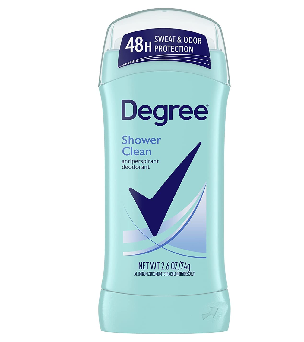 Degree Advanced Antiperspirant Deodorant Shower Clean, 48-Hour Sweat & Odor Protection Antiperspirant for Women with MotionSense Technology 2.6 oz(Pack of 6)