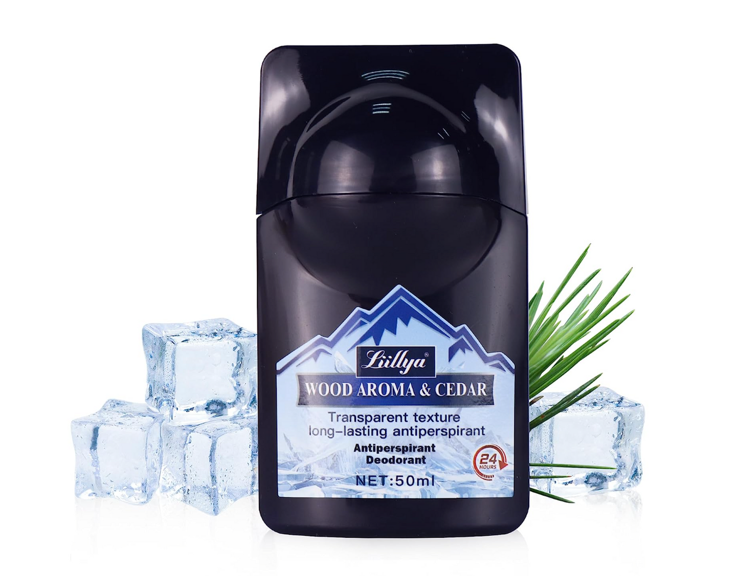 Liillya Antiperspirant Deodorant for Men, Clear Invisible 24-hour Roll-on Antiperspirant and Aluminum Free Deodorant Instantly Dry Fragrance Free Antiperspirant for Women & Men--1.7oz Reduce Sweat Loss