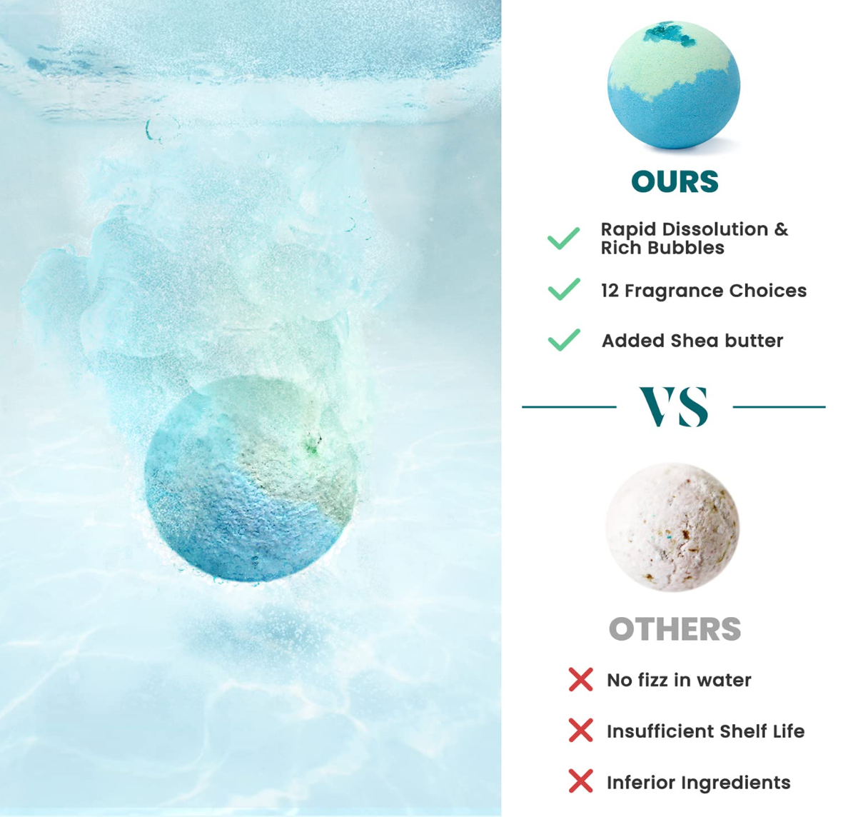 ZenBombs Bath Bombs for Women, 12pcs Handmade Natural Bath Bomb Gift Set, Fizzies Relaxing Spa Bath with Shea Butter & Essential Oils, Amazing Gift for Her, Wife, Girlfriend, Mother