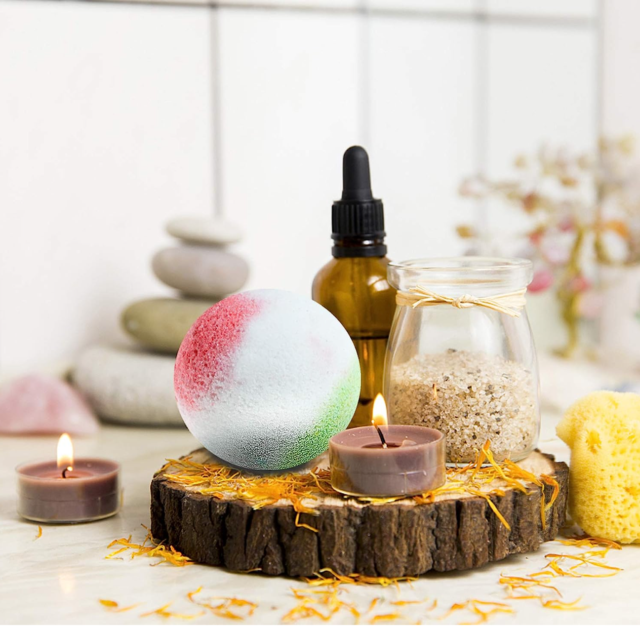 Nagaliving Bath Bombs Gift Set, 10 Organic Bubble Bath Bombs, Bath Gift for Valentine’s Day, Christmas