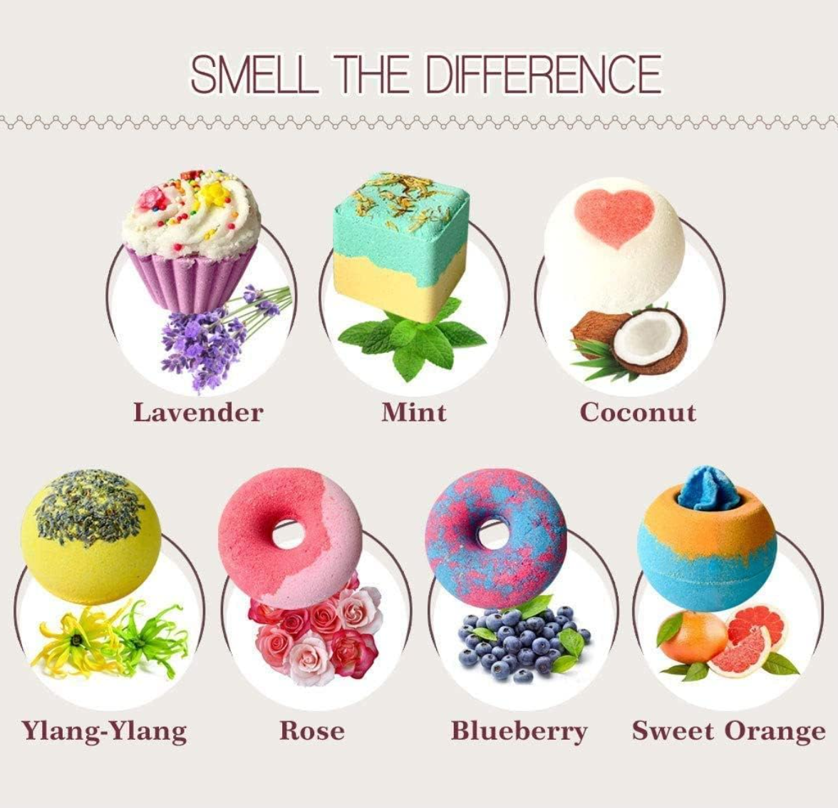 STNTUS INNOVATIONS Bath Bombs, 7 Natural Bath Bomb Gift Set, Handmade Bubble Bathbombs for Women Kids, Gifts for Mom Her Girlfriend, Mothers Day Gifts, Birthday Valentines Christmas Gifts for Women