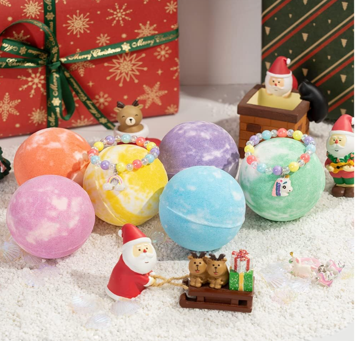 2023 Unicorn Bath Bombs for Kids with Surprise Inside, XXL 5.0 OZ, 6 Pack Handmade Organic Bath Bombs with Jewelry Inside, Girls Gift for Valentine, Birthday, Christmas