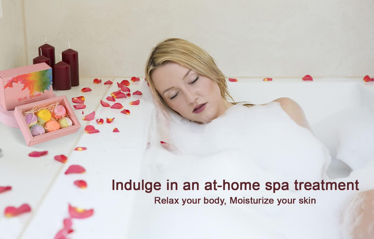 Bath Bombs Gift Set for Women 6 Pack, Contains Natural Essential Oil, Moisturizes Soothes The Skin, SPA Bubble Bathbombs for Kids, Mothers Day Gifts, for Birthday Valentines Christmas