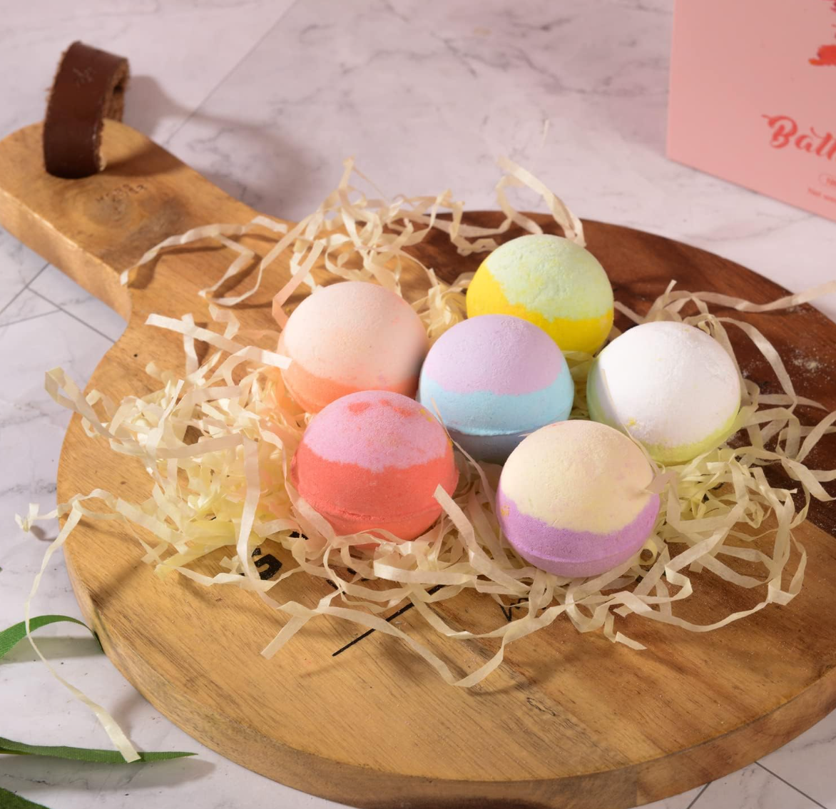 Bath Bombs Gift Set for Women 6 Pack, Contains Natural Essential Oil, Moisturizes Soothes The Skin, SPA Bubble Bathbombs for Kids, Mothers Day Gifts, for Birthday Valentines Christmas