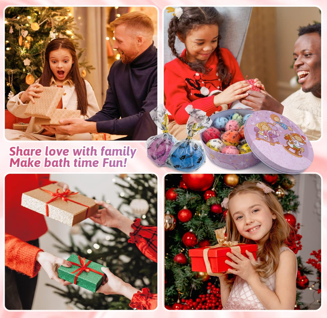 Bath Bombs, 12PCS Bath Bombs for Women Gifts, 100% Essential Oil Natural Organic Fizzy Bath Spa Relaxation Gift for Kids, Ideal Luxury Home Spa Presents for Birthday, Mother's Day, Christmas, Teachers