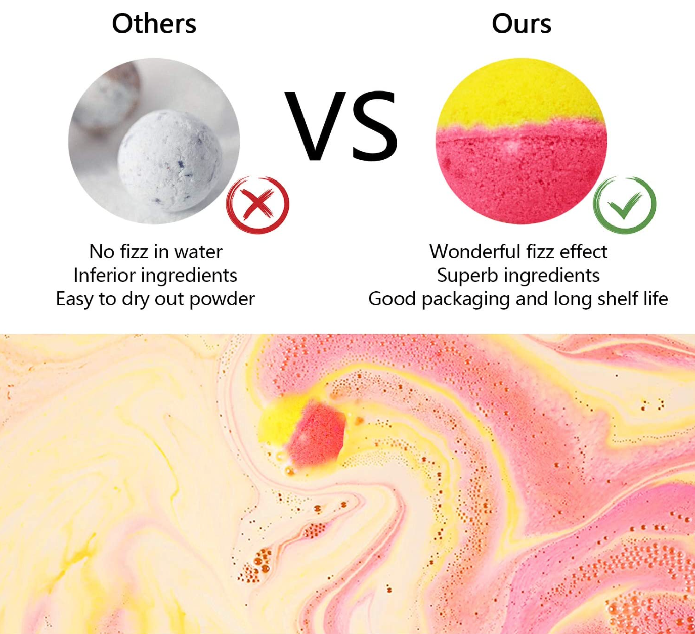 Nagaliving Bath Bombs Gift Set, 50 Handmade Bulk Bath Bombs for Kids, Women, Men, Wonderful Fizz Effect Bath Gift for Valentine's Day, Christmas & Any Anniversaries