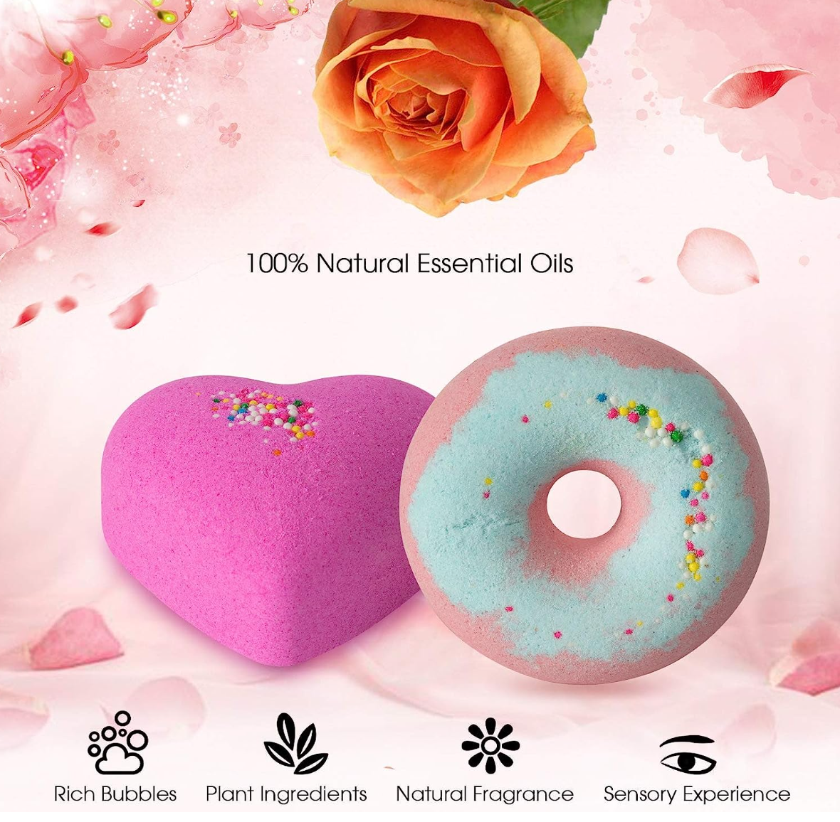 10 Bath Bombs for Kids, Bath Bomb Gift Set, Natural Bubble Bathbombs, Shea Butter Dry Skin Moisturize, Fizzy Spa Bath for Her Mom Women Kids Girls Girlfriend, Birthday Christmas Valentines Mothers Day