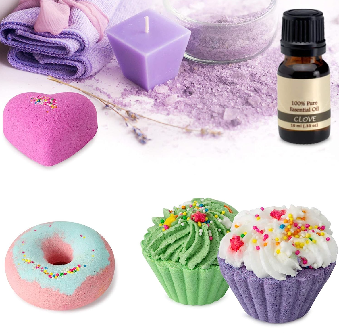 10 Bath Bombs for Kids, Bath Bomb Gift Set, Natural Bubble Bathbombs, Shea Butter Dry Skin Moisturize, Fizzy Spa Bath for Her Mom Women Kids Girls Girlfriend, Birthday Christmas Valentines Mothers Day