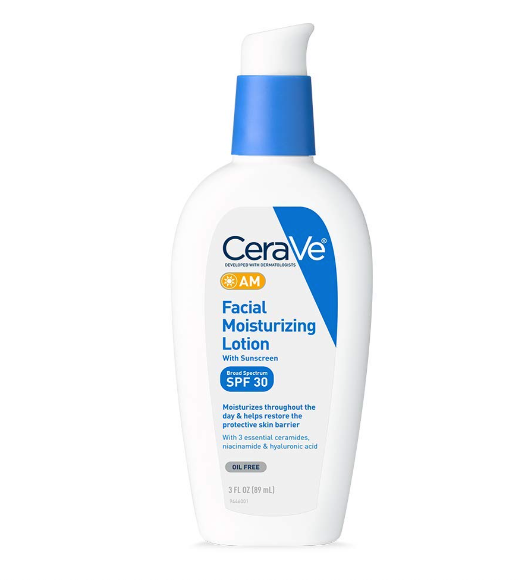 CeraVe AM Facial Moisturizing Lotion SPF 30 | Oil-Free Face Moisturizer with Sunscreen | Non-Comedogenic | 3 Ounce