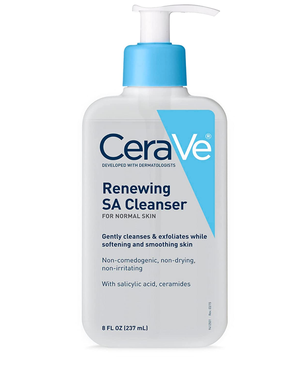 CeraVe SA Cleanser | Salicylic Acid Cleanser with Hyaluronic Acid, Niacinamide & Ceramides| BHA Exfoliant for Face | Fragrance Free Non-Comedogenic | 8 Ounce