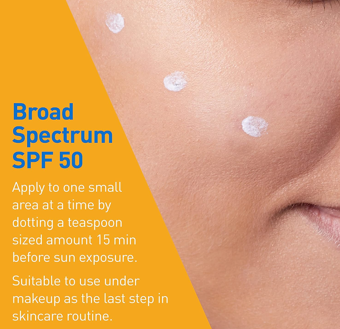CeraVe Protezione solare minerale 100% SPF 50 | Protezione solare per il viso con ossido di zinco e biossido di titanio per pelli sensibili | Con acido ialuronico, niacinamide e ceramidi | 2,5 once