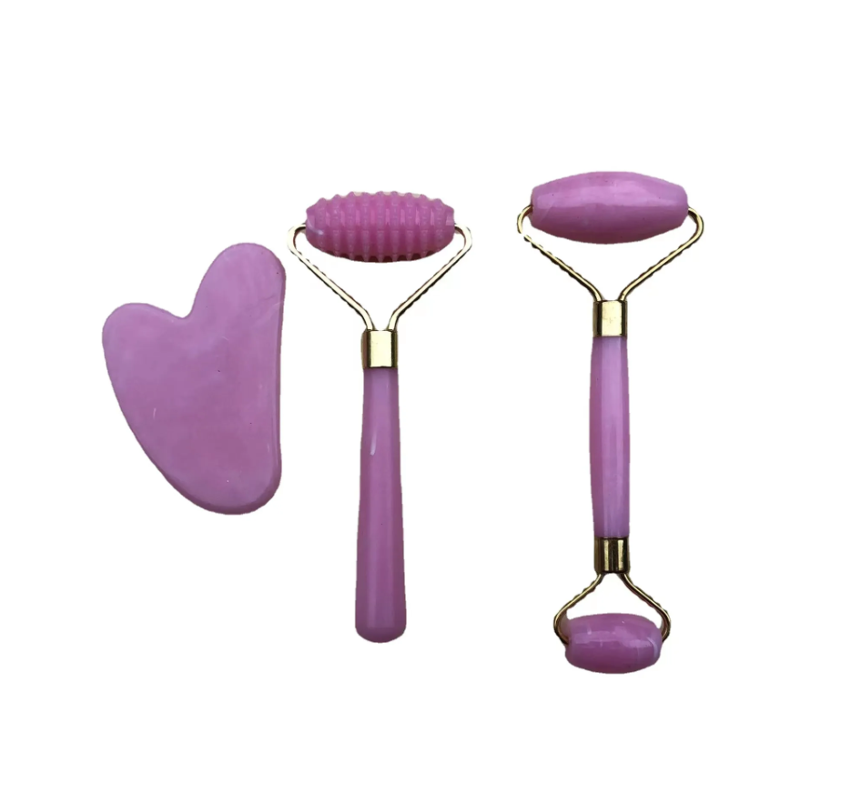 3個セット樹脂ローラーフェイスボディ瓜沙notjade石の顔ケアローラー美顔器美容健康スキンケアツール