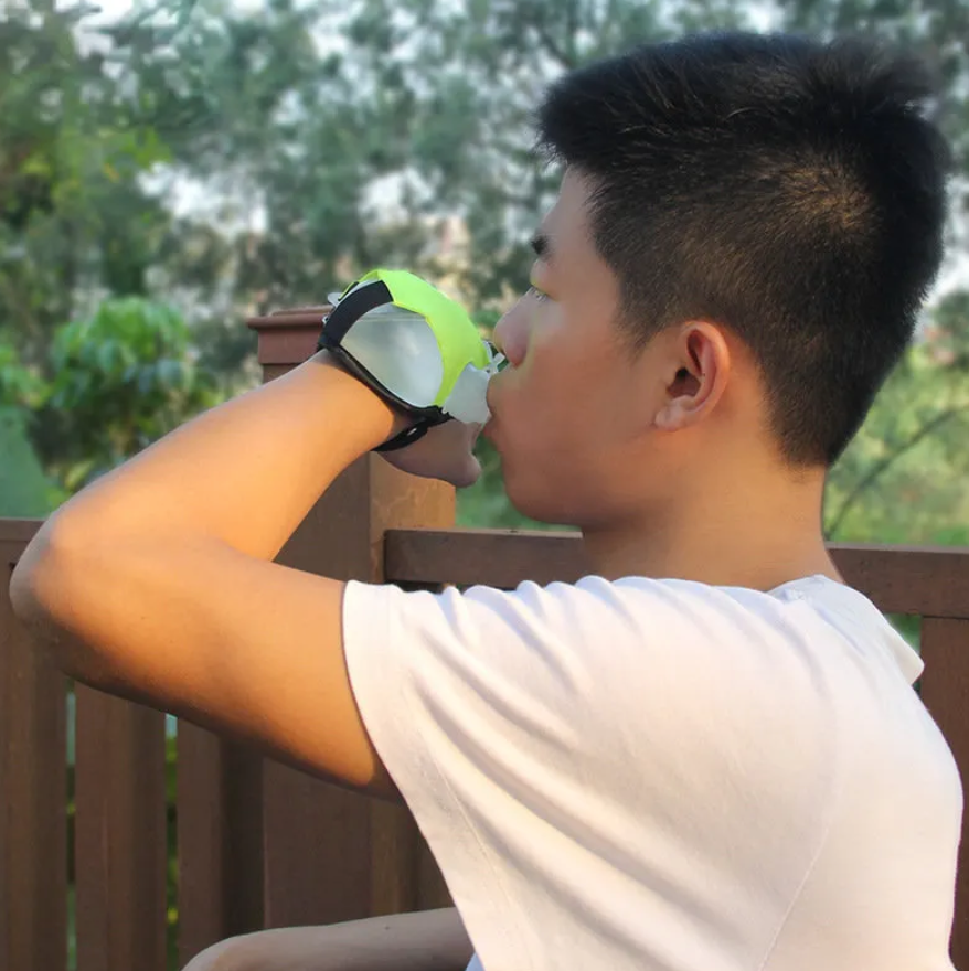 ケトルホルダー付きミニランニングリストウォーターボトルホルダー手首収納バッグ脱水パックマラソンライディングフィットネスクライミング用ソフトフラスコッチ