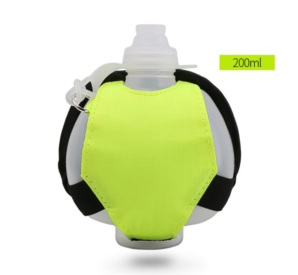 ケトルホルダー付きミニランニングリストウォーターボトルホルダー手首収納バッグ脱水パックマラソンライディングフィットネスクライミング用ソフトフラスコッチ