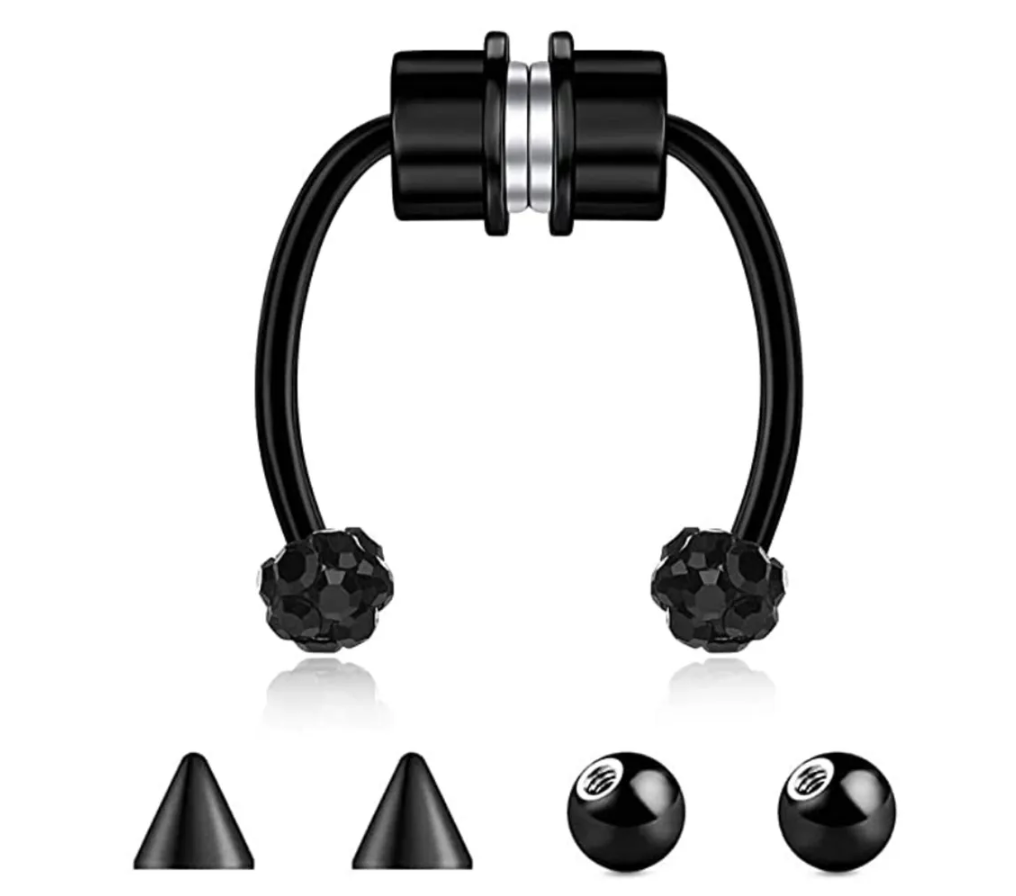 Orecchini in acciaio inossidabile 316L, 1 pezzo, finti gioielli Dutin Masquerade Punk Shape