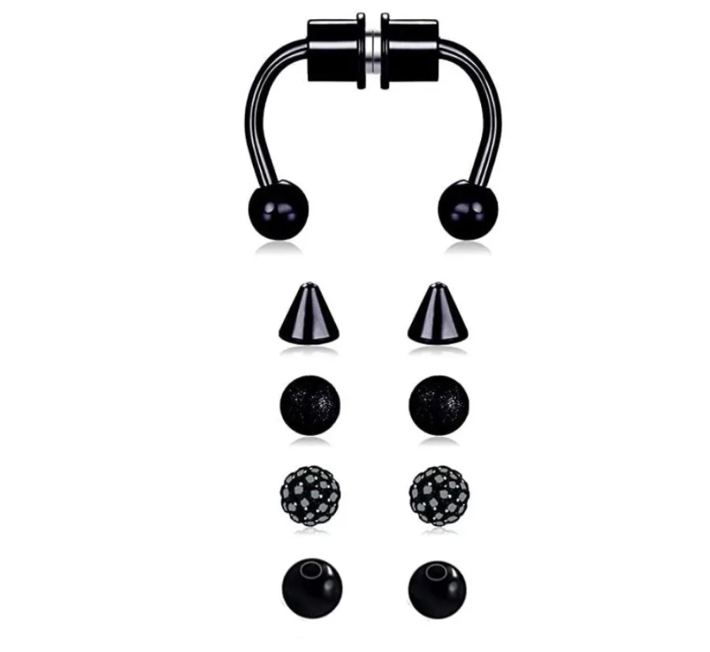 Orecchini in acciaio inossidabile 316L, 1 pezzo, finti gioielli Dutin Masquerade Punk Shape