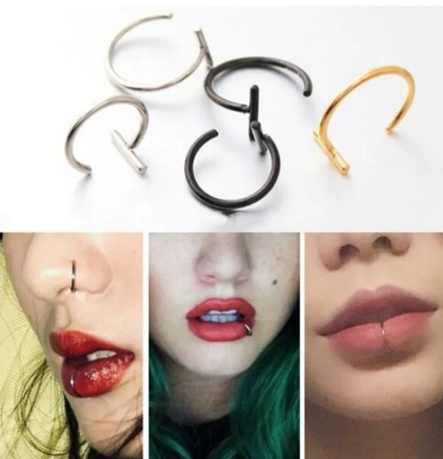 Piercing labiale non poroso per donna, in acciaio al titanio medicale, resistenza orale, puro, regalo 2021