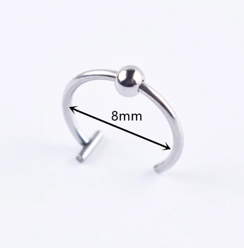Piercing labiale non poroso per donna, in acciaio al titanio medicale, resistenza orale, puro, regalo 2021