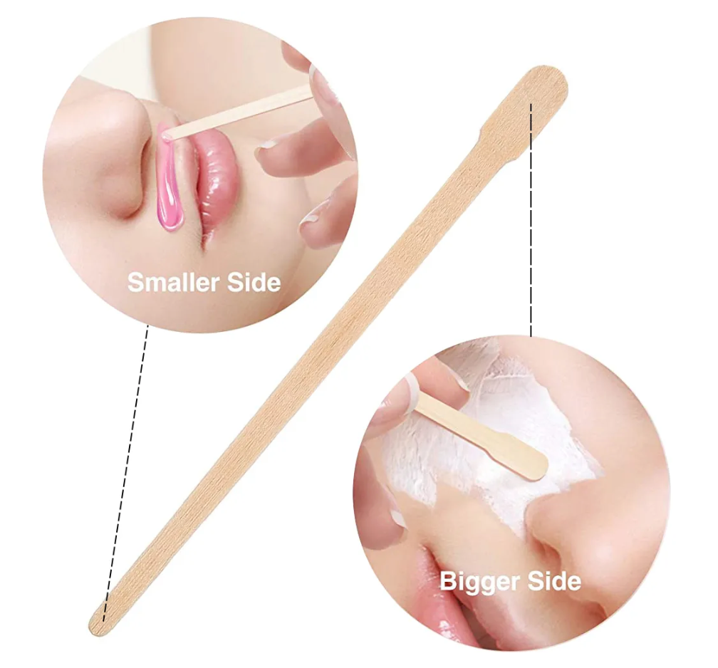 木製の眉毛スティック,女性用,使い捨て,スパチュラ,木製の唇,顔,美容ツール,100個