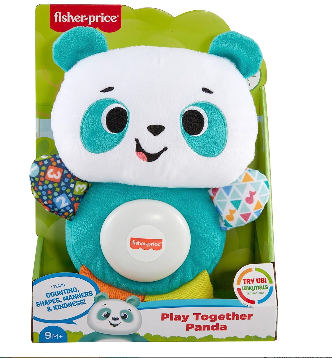 Fisher-Price Linkimals Baby & Toddler Toy Play Together Panda Plush With Interactive Music & Lights For Ages 9+ Months