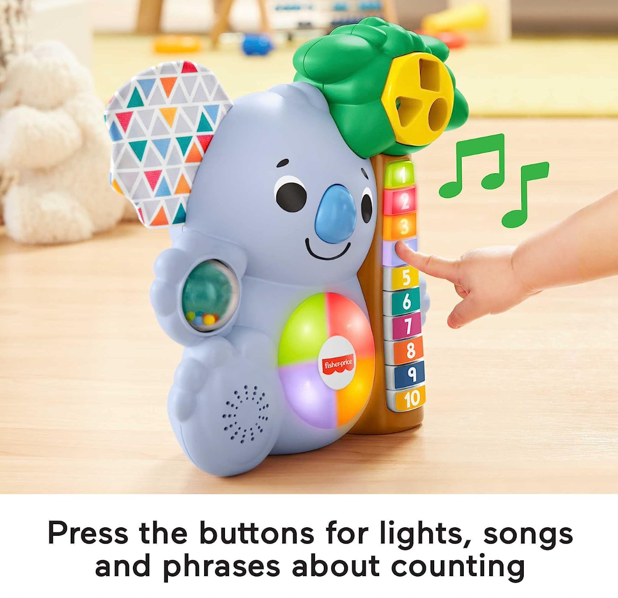 Fisher-Price Linkimals Baby Learning Toy Counting Koala With Interactive Lights And Music For Ages 9+ Months