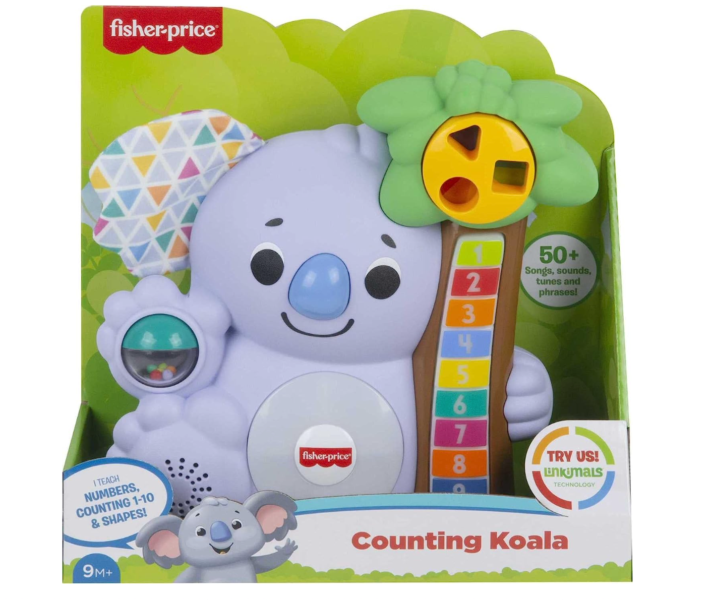 Fisher-Price Linkimals Baby Learning Toy Counting Koala With Interactive Lights And Music For Ages 9+ Months