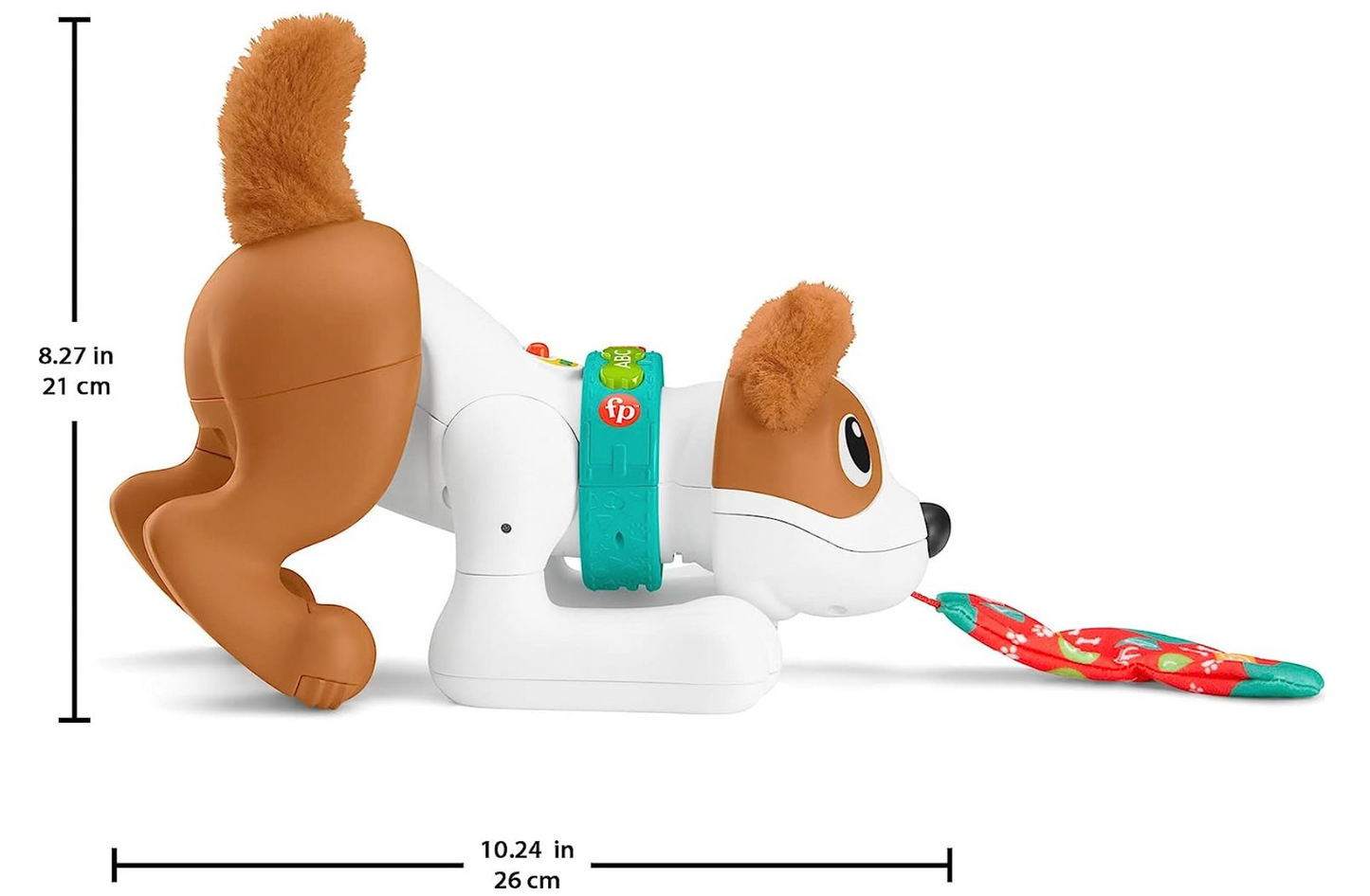 Fisher-Price Baby Learning Toy 123 Crawl With Me Puppy Electronic Dog With Smart Stages Content & Lights For Ages 6+ Months