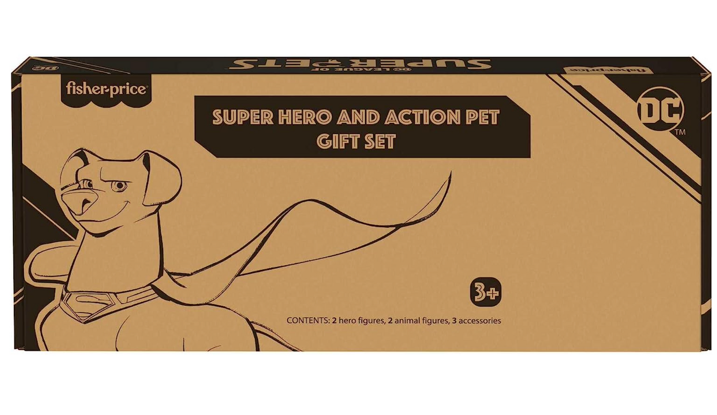 Fisher-Price DC League of Super-Pets Super Hero and Action Pet Gift Set with Batman Superman Krypto & Ace for Ages 3+ Years