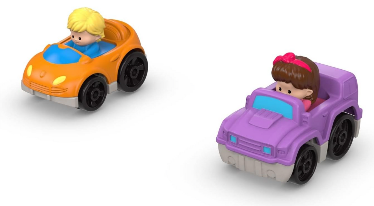 Fisher-Price Little People Toddler Race Track Playset Sit ‘n Stand Skyway, 34+ Inches Tall, 2 Toy Cars for Ages 18+ Months