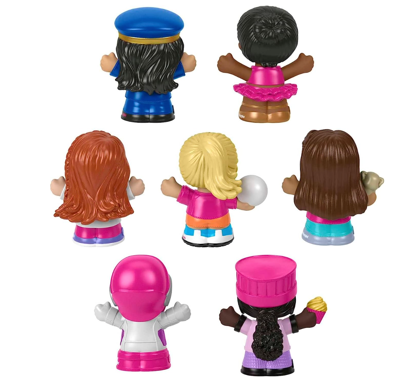 Little People Barbie Toddler Toys, You Can Be Anything Figure Pack, 7 Characters for Pretend Play Ages 18+ Months
