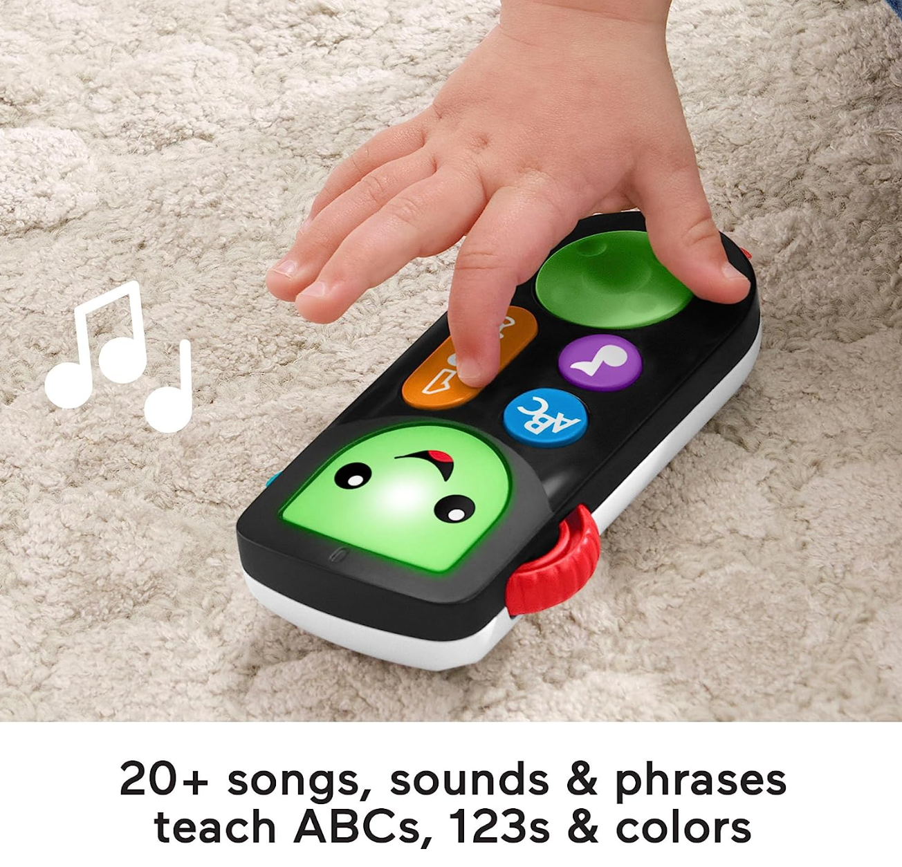Fisher-Price Laugh & Learn Baby & Toddler Toy Stream & Learn Remote Pretend Tv Control With Music & Lights For Ages 6+ Months
