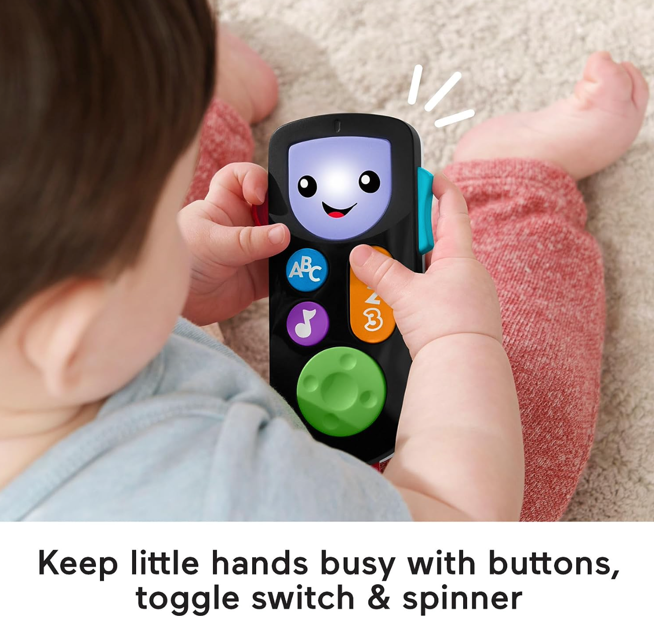 Fisher-Price Laugh & Learn Baby & Toddler Toy Stream & Learn Remote Pretend Tv Control With Music & Lights For Ages 6+ Months