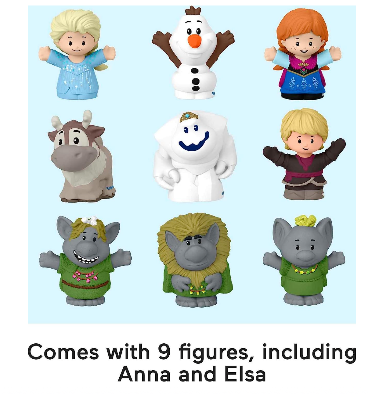 Fisher-Price Little People Toddler Playset Disney Frozen Carry Along Castle Case with 9 Figures for Preschool Kids Ages 18+ Months