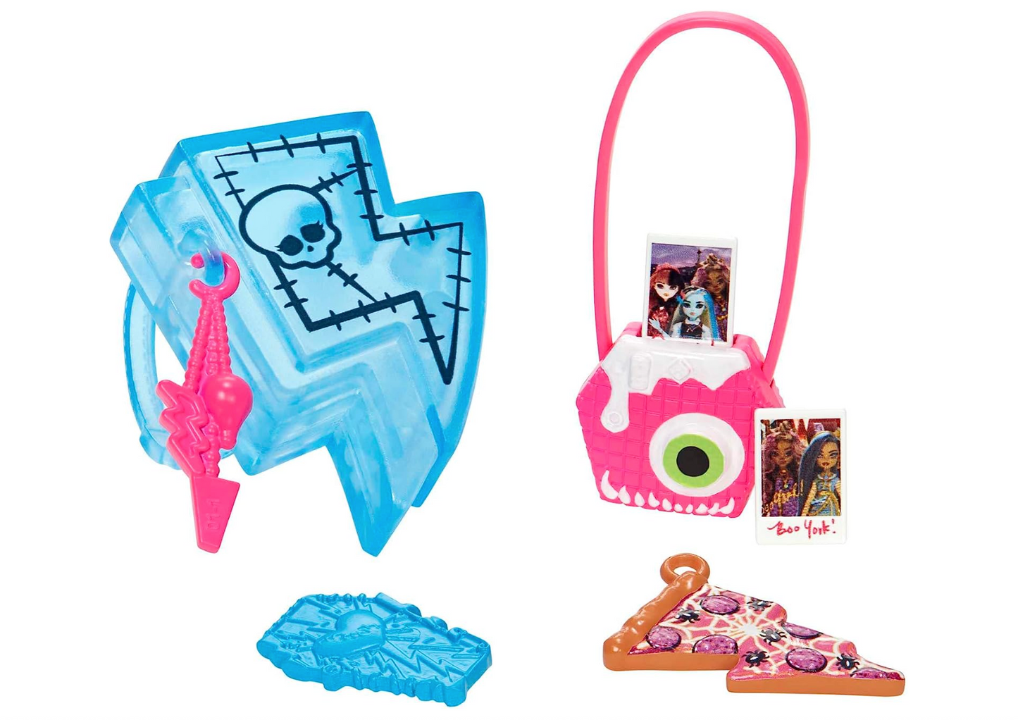 Monster High Frankie Stein Fashion Doll with Blue & Black Streaked Hair, Signature Look, Accessories & Pet