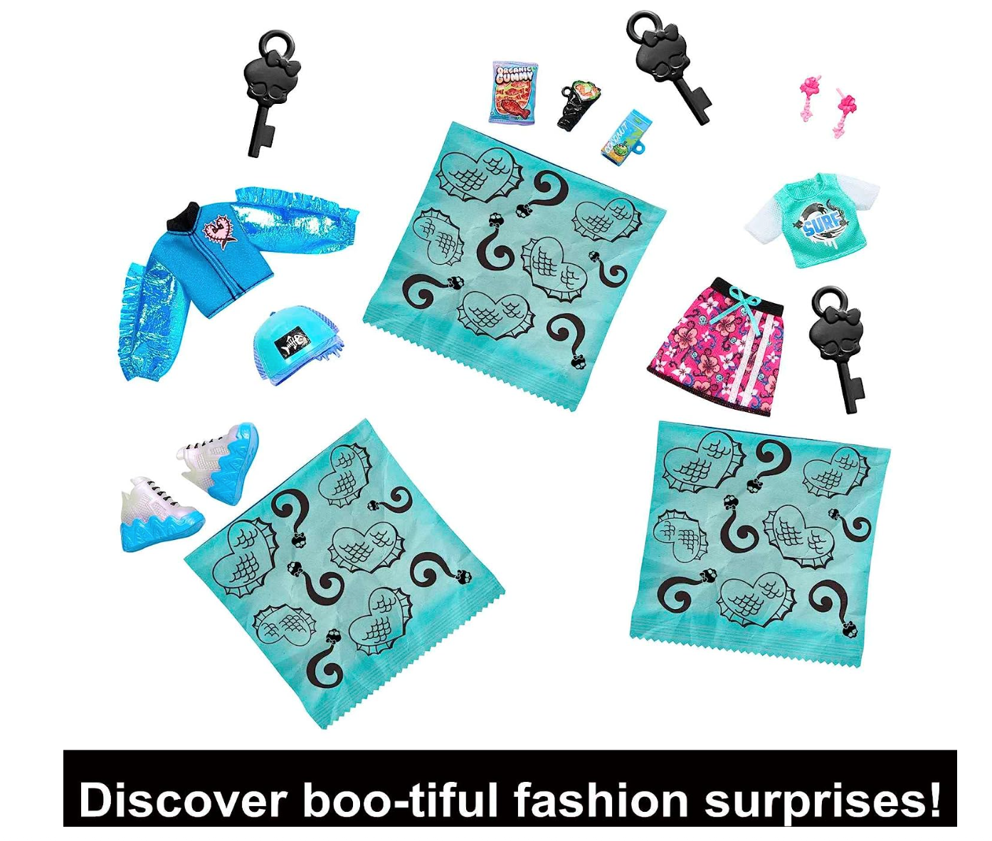 Monster High Doll and Fashion Set, Lagoona Blue with Dress-Up Locker and 19+ Surprises, Skulltimate Secrets